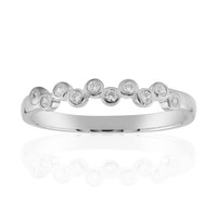 Zilveren ring met zirkonen