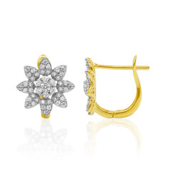 Gouden oorbellen met IF Diamanten (D)