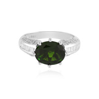 Gouden ring met een Russische diopsied