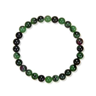 Armband met robijn zoisietstenen