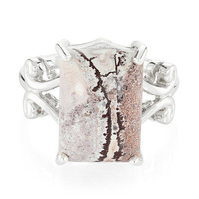 Zilveren ring met een Sonora Dendrieten Jaspis