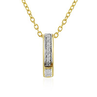 Zilveren halsketting met een I4 (J) Diamant