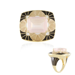 Zilveren ring met een rozen kwarts (Adela Silber)