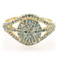 Zilveren ring met Fancy diamanten