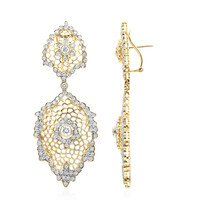 Gouden oorbellen met SI2 (H) Diamanten (Estée Collection)
