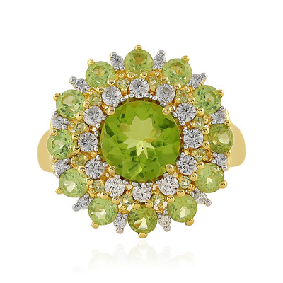 Zilveren ring met een peridoot