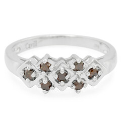 Zilveren herenring met Fancy diamanten