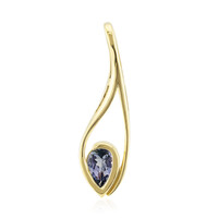 Gouden hanger met een lila tanzaniet