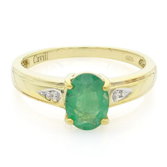 Zilveren ring met een Bahia-smaragd