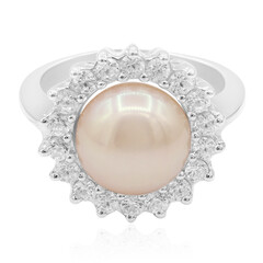 Zilveren ring met een zoetwater kweekparel (TPC)