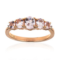 Gouden ring met een Onverhitte Roze Beril