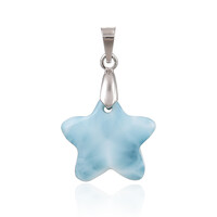 Zilveren hanger met een larimar
