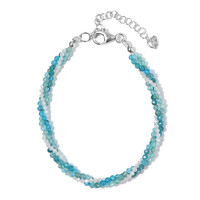 Zilveren armband met Blauwe apatieten