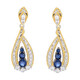 Zilveren oorbellen met blauwe saffieren (Gems en Vogue)