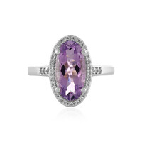 Zilveren ring met een lavendel amethist