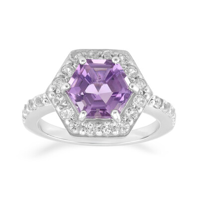 Zilveren ring met een amethist