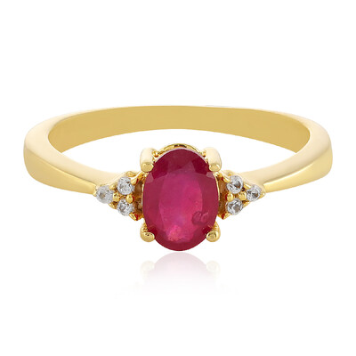 Zilveren ring met een Madagaskar Robijn