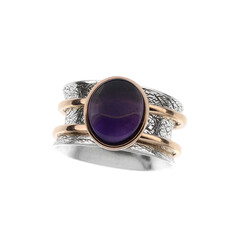Zilveren ring met een amethist