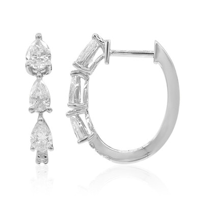 Gouden oorbellen met SI1 (H) Diamanten (CIRARI)