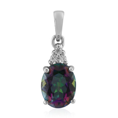 Zilveren hanger met een mystieke kwarts