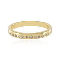 Zilveren ring met I3 Champagne Diamanten