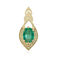 Gouden hanger met een AAA Zambia smaragd (de Melo)