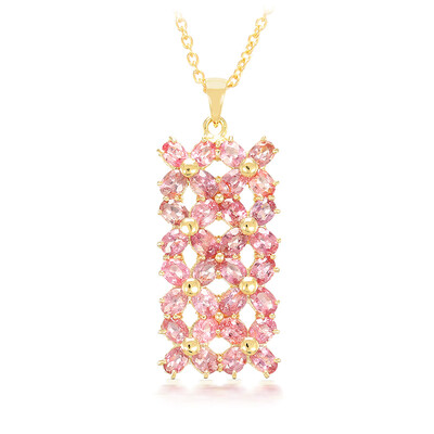 Gouden halsketting met Onverhitte Padparadscha Saffieren (AMAYANI)