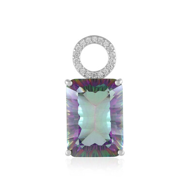Zilveren hanger met een mystieke kwarts