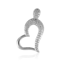 Zilveren hanger met een PK (I) Diamant