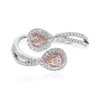 Gouden ring met I1 Roze Diamanten (CIRARI)