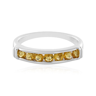 Zilveren ring met citrienstenen