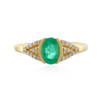 Zilveren ring met een Columbiaanse smaragd