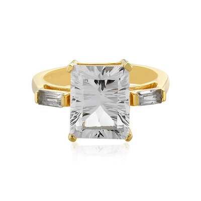 Zilveren ring met een witte kwarts