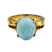 Zilveren ring met een larimar