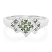 Zilveren ring met Fancy diamanten