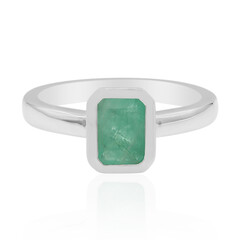 Zilveren ring met een Zambia-smaragd