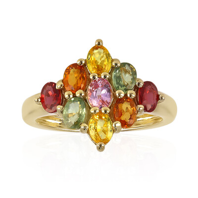 Zilveren ring met saffieren