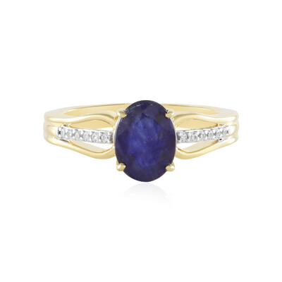 Zilveren ring met een Madagaskar Blauwe Saffier