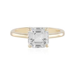 Zilveren ring met een witte topaas
