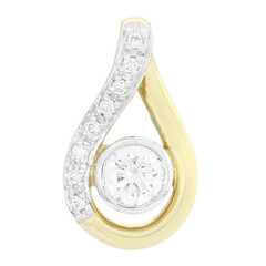 Gouden hanger met een VS diamant