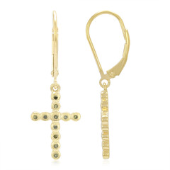 Zilveren oorbellen met Fancy diamanten