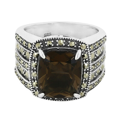 Zilveren ring met een rookkwarts