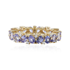 Gouden ring met tanzanieten (de Melo)