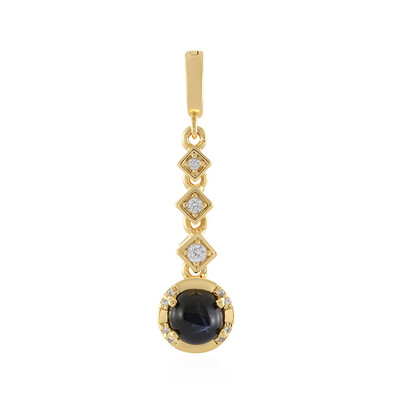 Zilveren hanger met een Indische Ster Diopsied
