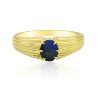 Gouden ring met een Lightning Ridge Zwarte Opaal (Mark Tremonti)