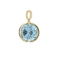 Gouden hanger met een hemel-blauwe topaas