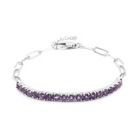 Zilveren armband met amethisten