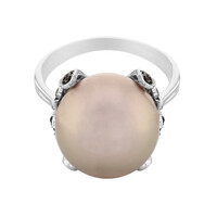 Gouden ring met een zoetwater kweekparel