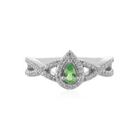 Zilveren ring met een tsavoriet
