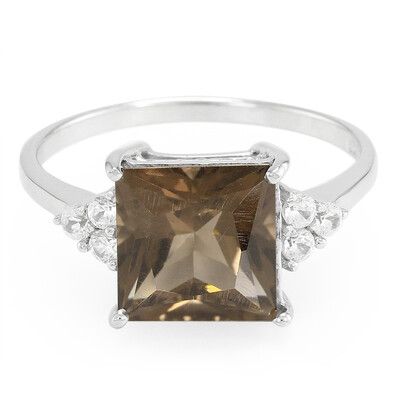 Zilveren ring met een rookkwarts